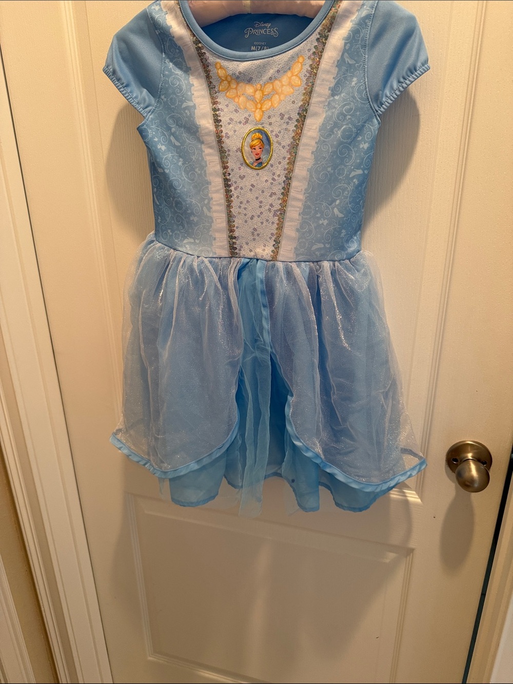 Disney Princess Cinderella Blue Sparkle Tulle Dress size 7/8